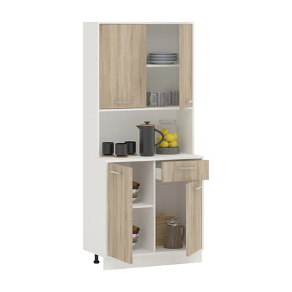 Bufet haaus Oma, Stejar Sonoma/Alb, L 84 cm