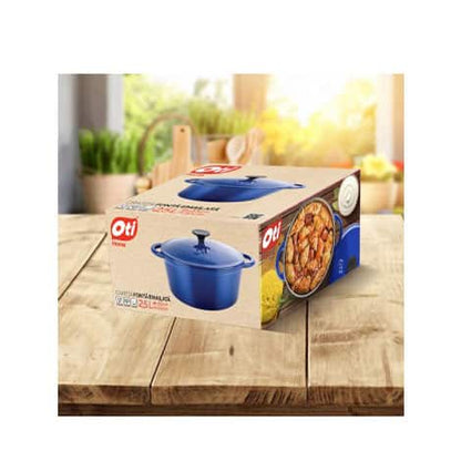 Cratita din fonta cu capac, OTI, diametru 20cm, capacilate 2.5L 181235 / OTI 0005