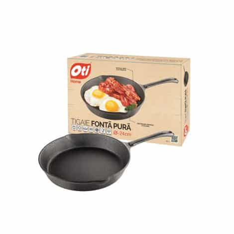 Tigaie din fonta pura, OTI diametru 24cm 180453 / OTI 0009