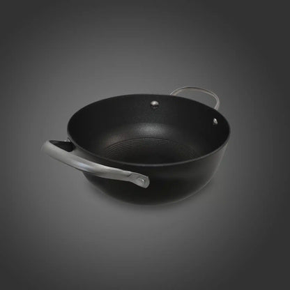 Cratita din fonta tip fagure cu capac de sticla OTI, diametru 20cm, capacitate 2l 181653 / OTI 0014