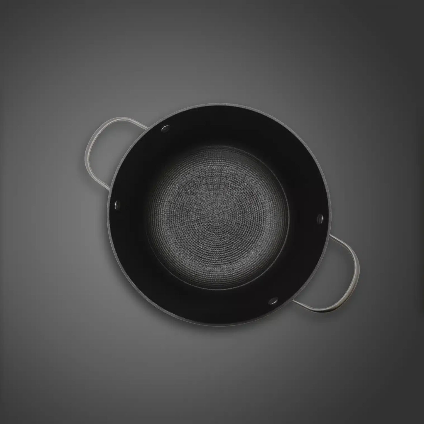 Cratita din fonta tip fagure cu capac de sticla OTI, diametru 24cm, capacitate 3.5L 181654 / OTI 0015