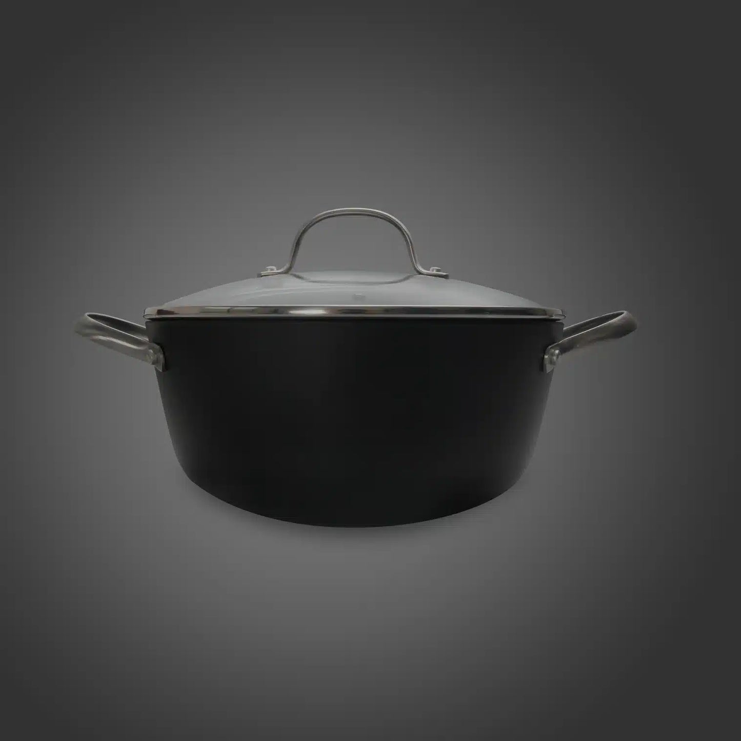 Cratita din fonta tip fagure cu capac de sticla OTI, diametru 24cm, capacitate 3.5L 181654 / OTI 0015