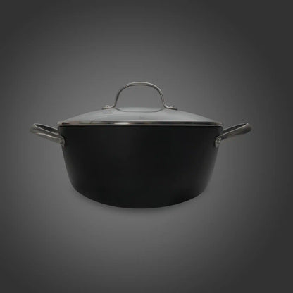 Cratita din fonta tip fagure cu capac de sticla OTI, diametru 24cm, capacitate 3.5L 181654 / OTI 0015