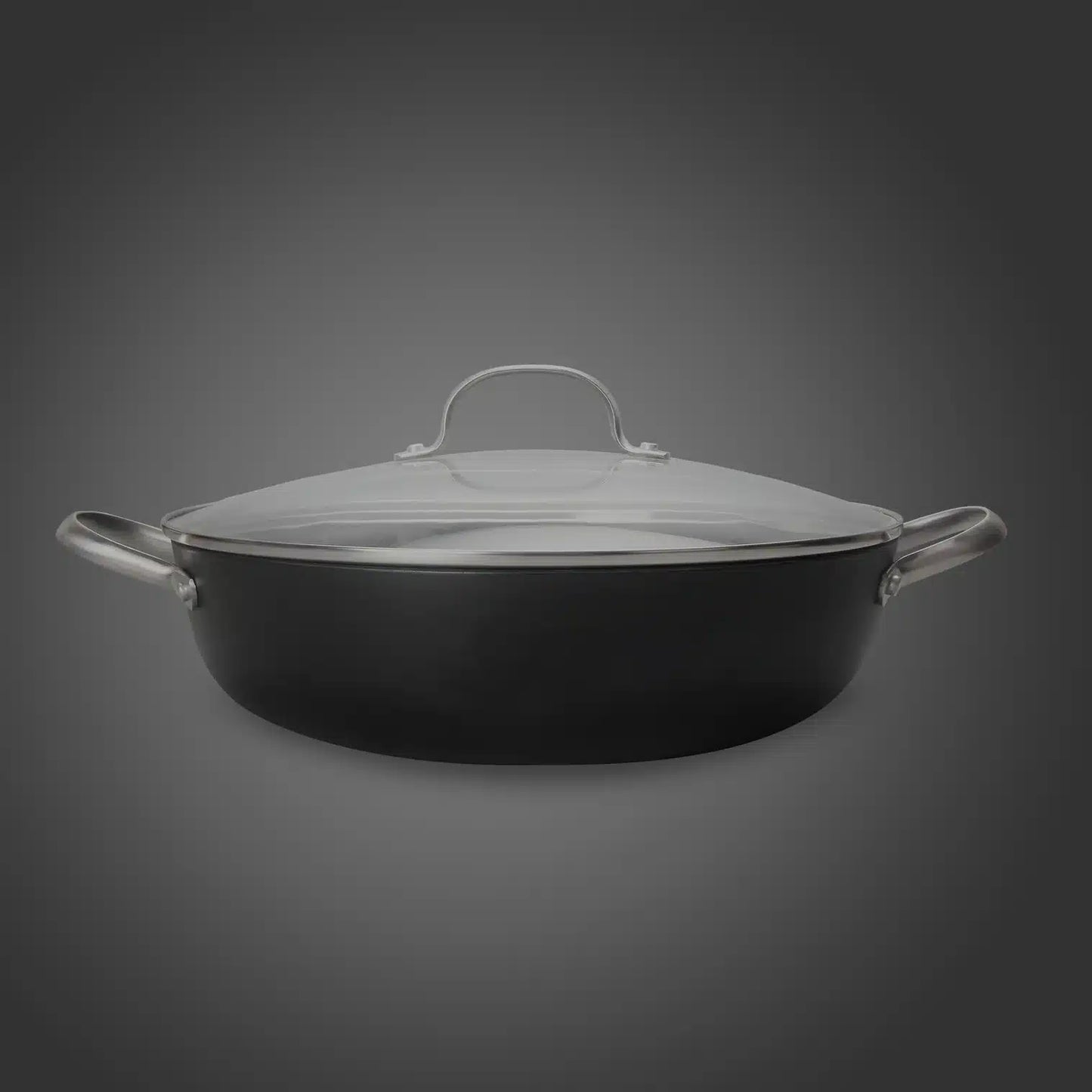 Cratita din fonta tip fagure cu capac de sticla OTI, diametru 30cm, capacitate 4.5L 181655 / OTI 0016