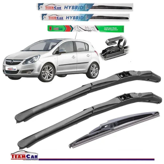 Ștergătoare Hybrid TeamCar® Opel Corsa D 5 Usi (2006–2014) – Set Complet - 221.ro