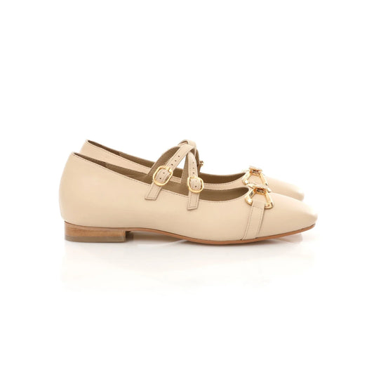 Ballerina Mary Jane Crème | Butterfly Bow
