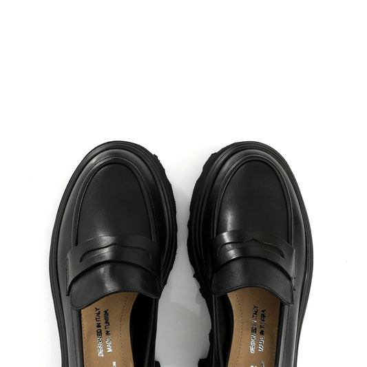 Chunky Penny Loafer Noire