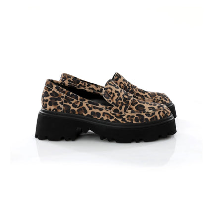 Chunky Penny Loafer Leopard