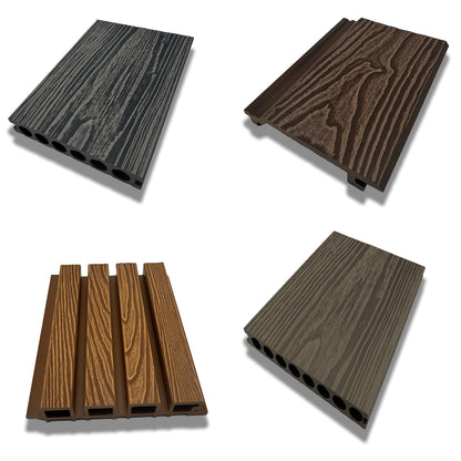 Mostrar WPC exterior – lambriu + pardoseală, Naimeed P4, 4 modele,dimensiuni 14x20cm