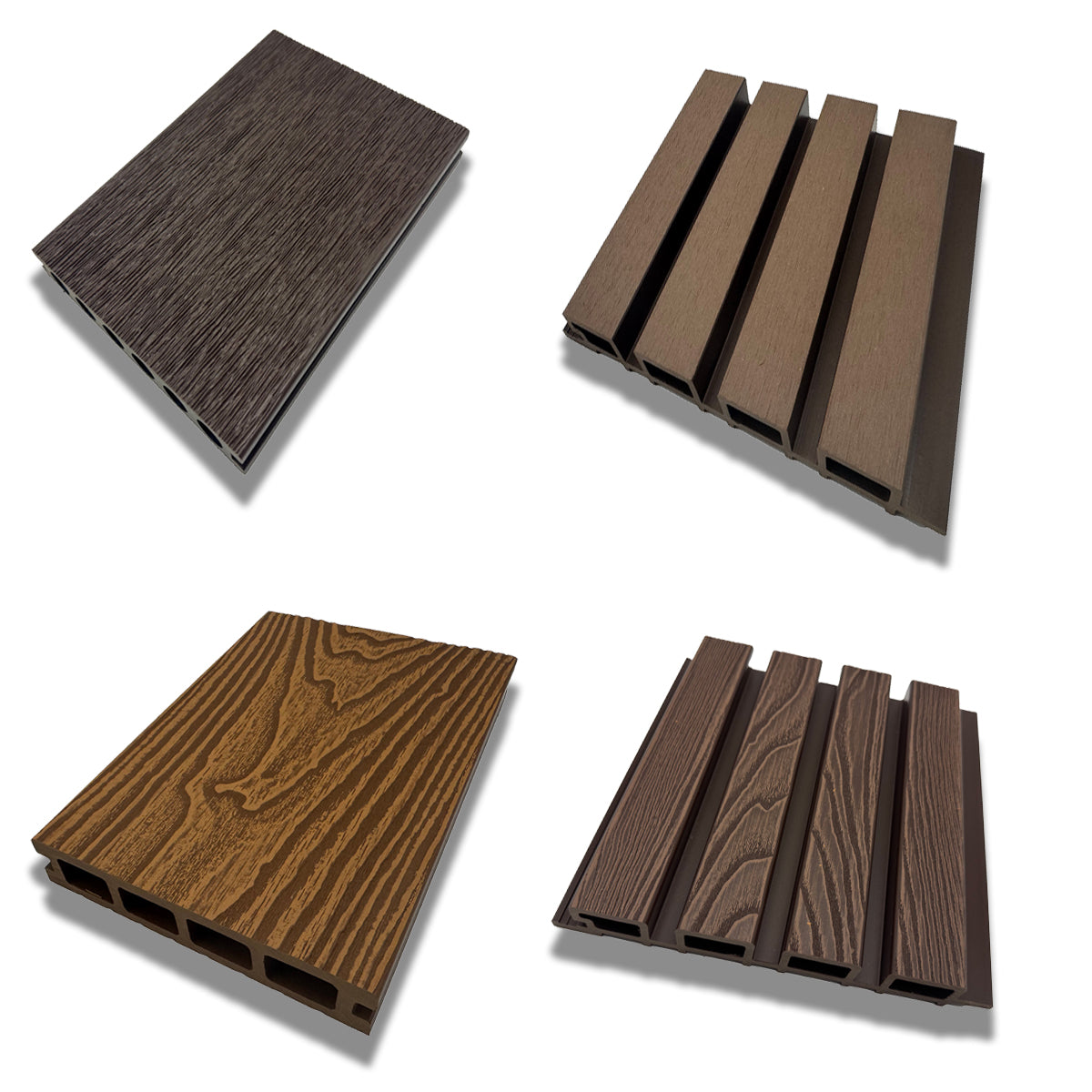 Mostrar WPC exterior – lambriu + pardoseală, Naimeed P5, 4 modele,dimensiuni 14x20cm