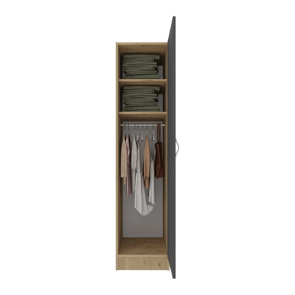 Dulap haaus Pedro, O Usa, Stejar Artisan/Antracit, 40 x 51 x 170 cm