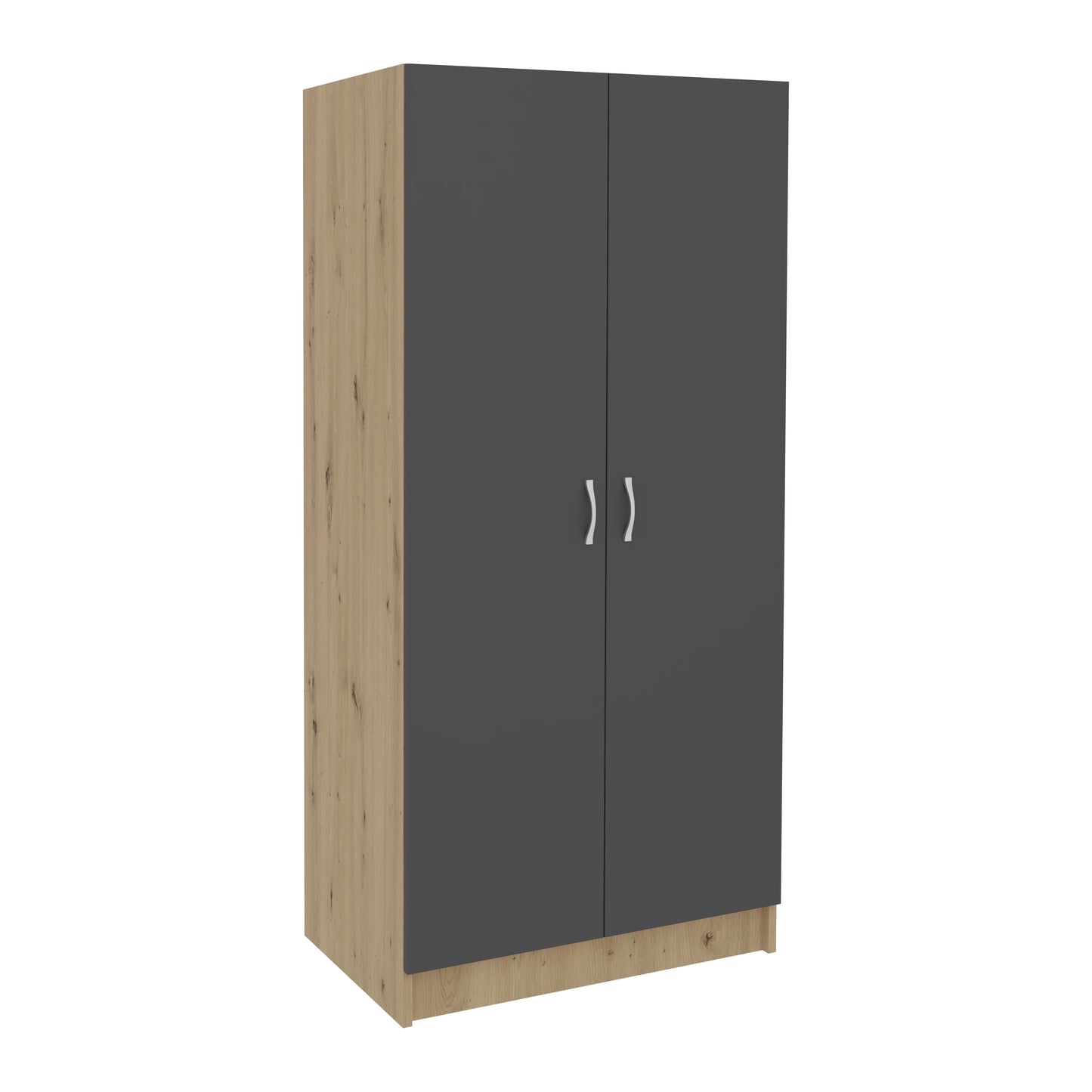 Dulap haaus Pedro, 2 Usi, Stejar Artisan/Antracit, 80 x 51 x 170 cm