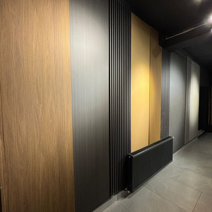 Panou decorativ riflaj WPC, Naimeed D7558,aspect rafinat si montaj usor, 260x61.1x0.9cm, maro