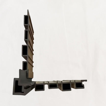 Coltar coextrudat pentru lambriu WPC exterior, Naimeed D7500, Dimensiuni 280x5.6x4.9cm, Gri