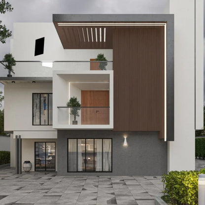 Lambriu decorativ WPC, reliefat, pentru exterior, montaj rapid, rezistenta ridicata, Naimeed D7491, 280x22x2.6cm, Stejar gri