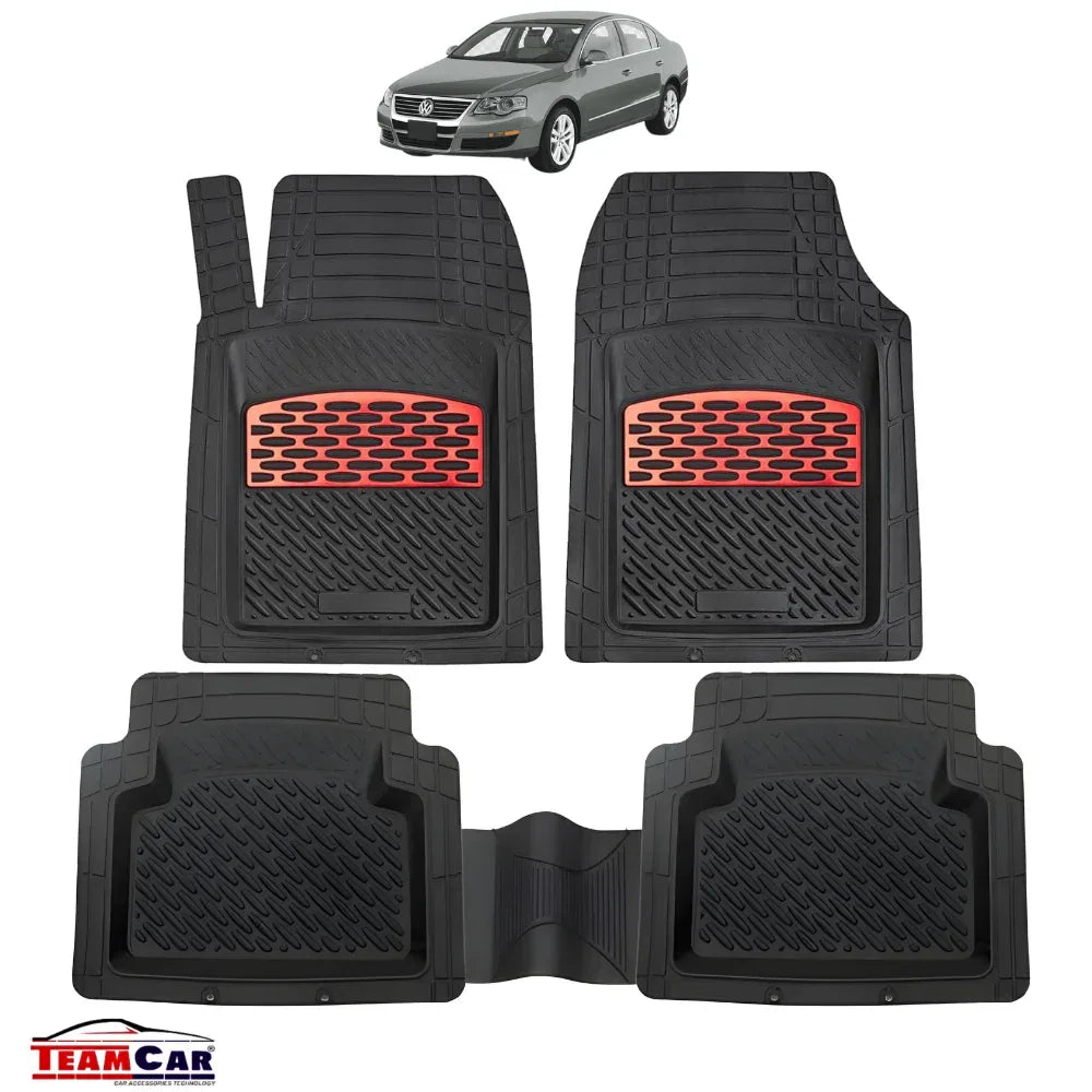 Volkswagen Passat B6 Sedan Covorase Auto TeamCar® Tip Tavita Compatibile (2005–2010) Red - 221.ro