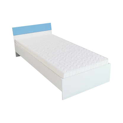 Pat Leco, 200 x 90 cm, saltea spuma inclusa, Alb/Bleu