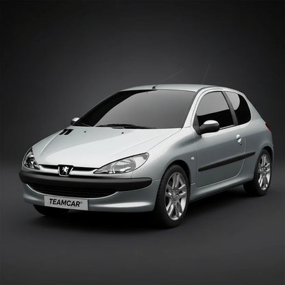 Covorase Tavita Cauciuc Compatibile Peugeot 206 Hatchback (3 usi-1998-2003) Silver