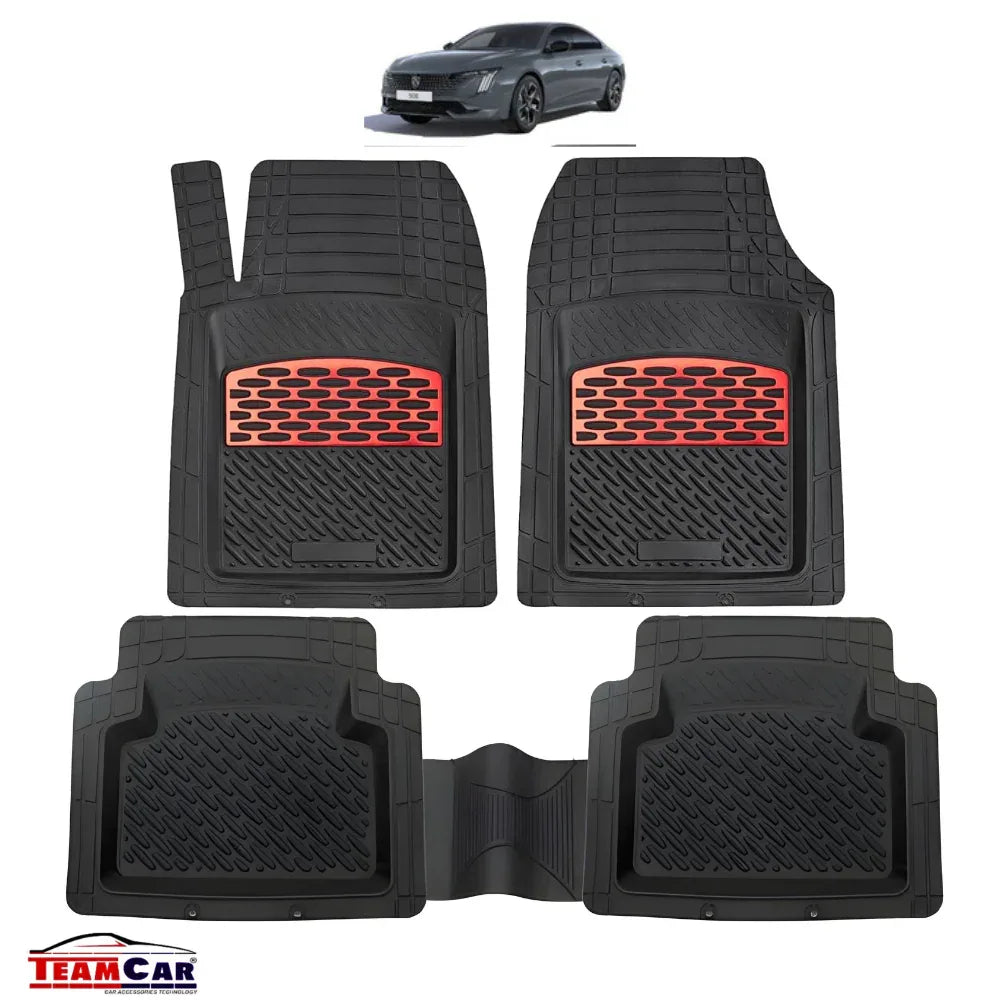 Covorase Auto TeamCar® Tip Tavita Compatibile Peugeot 508 II (2018-2024) Red - 221.ro