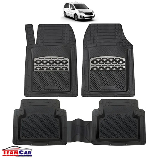 Covorase Auto TeamCar® Tip Tavita Compatibile Peugeot Partner II Tepee (2008-2018) Material Rezistent Carbon - 221.ro