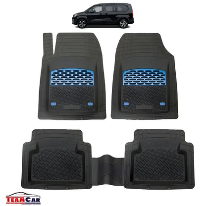 Covorase Auto TeamCar® Tip Tavita Compatibile Peugeot Partner/Rifter (2018-2024) Material Rezistent Blue - 221.ro