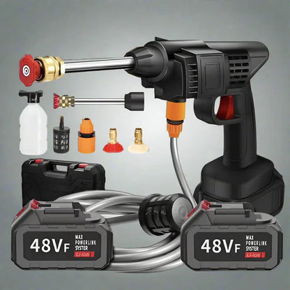 Pistol de Spălat cu Presiune Portabilă fără Fir, cu Două Baterii 48Vf 5000mah