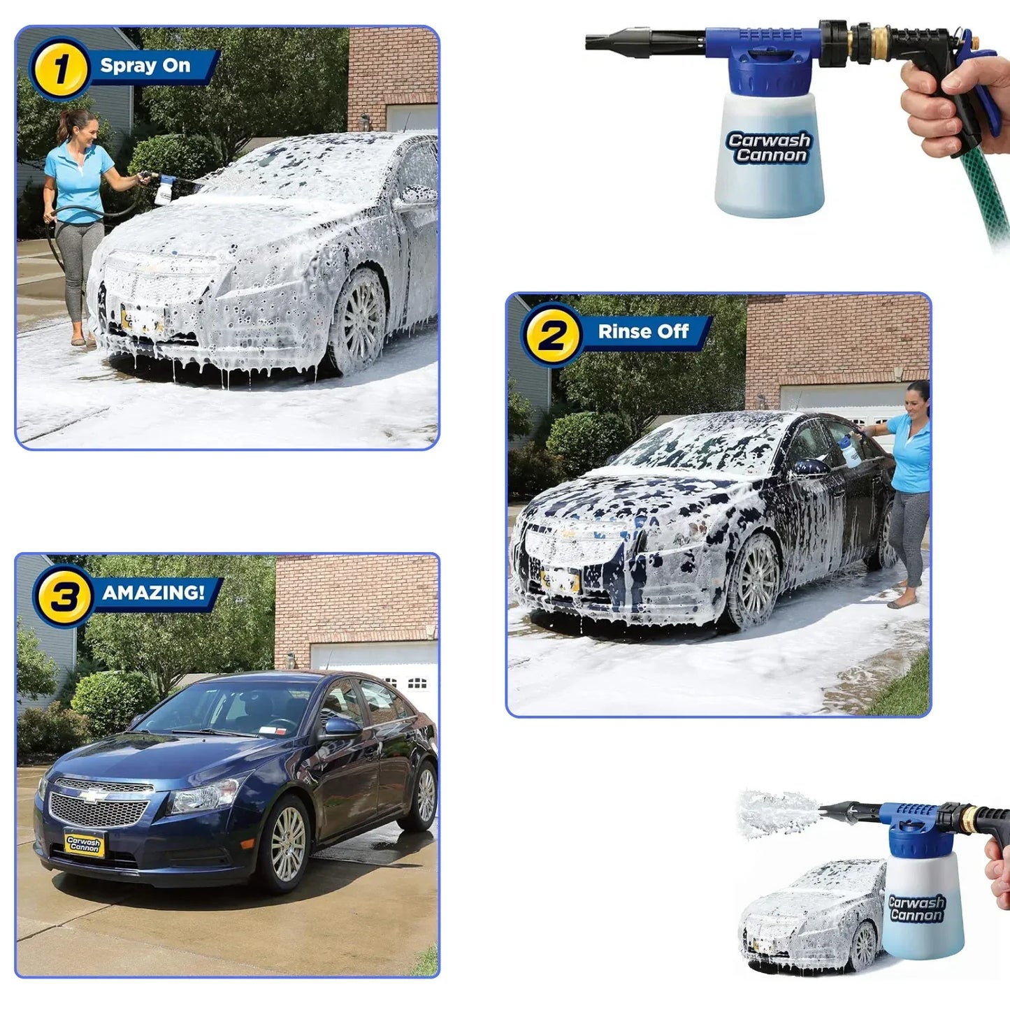 Pistol Spumare Auto Car Wash Rocket, Presiune Înaltă, Jet Reglabil