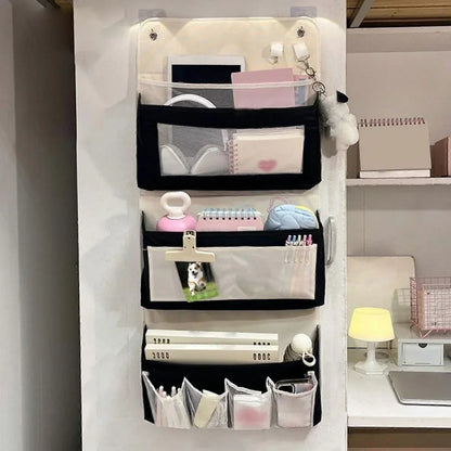 Organizator Suspendat Multifunctional, 7 spatii depozitare, Naimeed D7685, dimensiuni 10x30x70cm, Alb/Gri - 221.ro