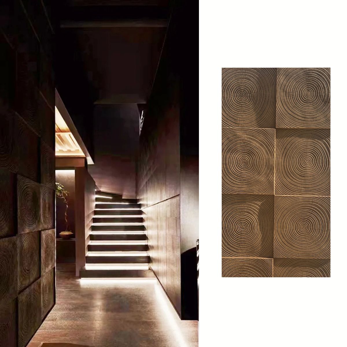 Panou decorativ 3D, imitatie lemn, ultraușor, Naimeed D7605, pentru interior și exterior,120x60x1cm, Gri