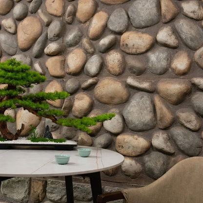 Panou decorativ 3D, efect piatră naturală, ultraușor, Naimeed D7598, pentru interior și exterior, 120x60x6cm, Gri