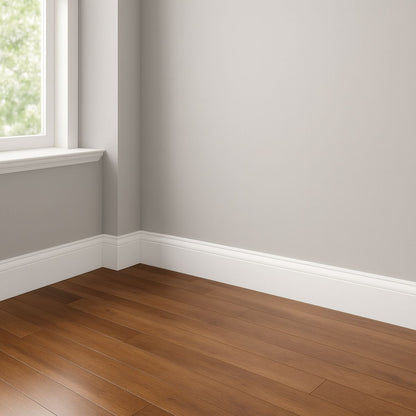 Plinta decorativa, polimer rigid, Naimeed D7607, Alb, 230x10x1.2cm