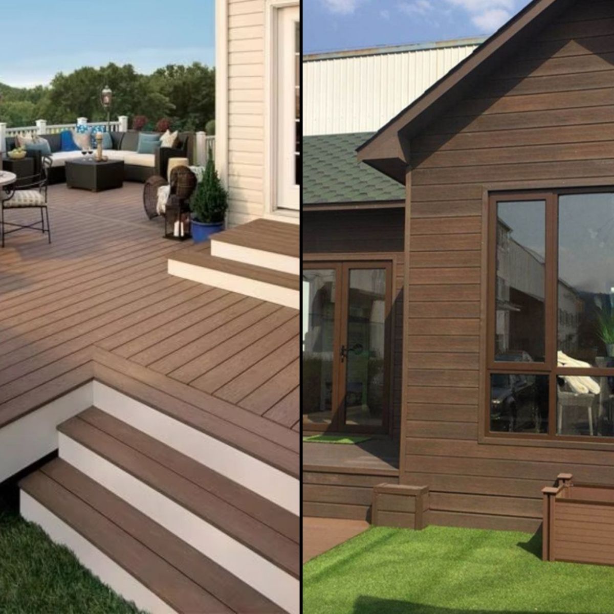 Mostrar WPC exterior – lambriu + pardoseală, Naimeed P4, 4 modele,dimensiuni 14x20cm