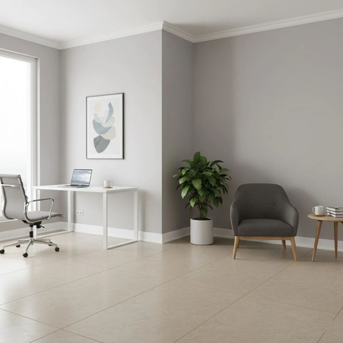 Plinta decorativa, polimer rigid, Naimeed D7607, Alb, 230x10x1.2cm