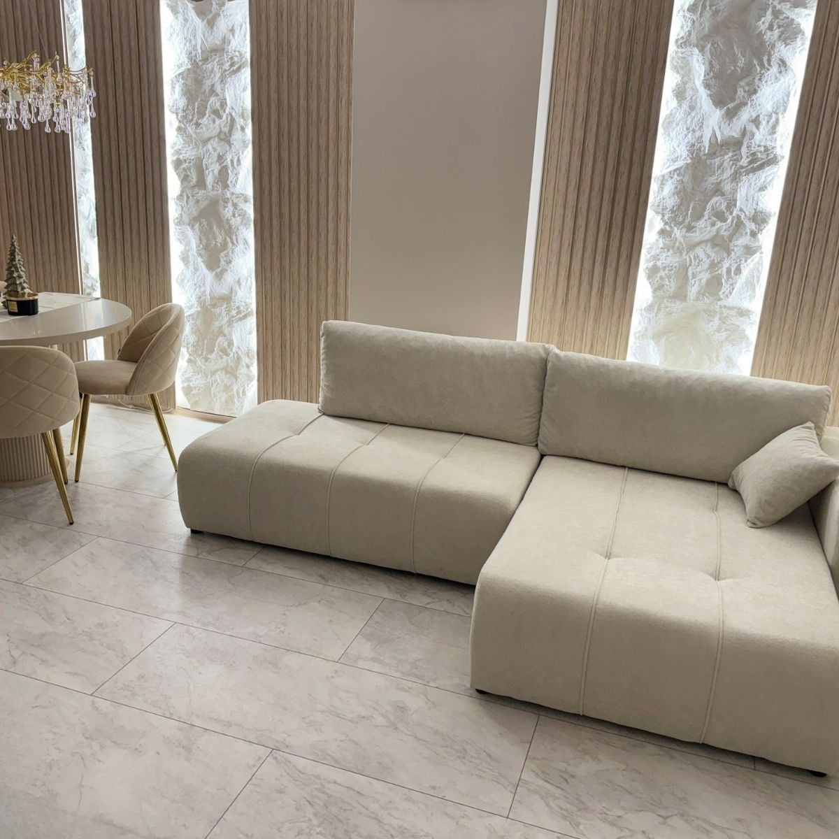 Panou decorativ 3D, efect piatră naturală, ultraușor, Naimeed D7597, pentru interior și exterior, 120x78x3cm, Maro espresso