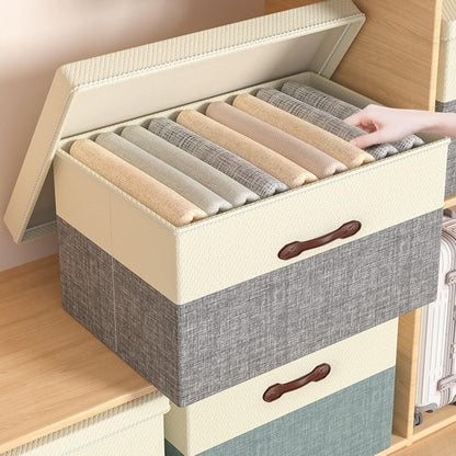 Cutie Depozitare Multifunctionala, Naimeed D7635, pliabilă, cu capac, dimenisuni 45x35x29cm, Gri