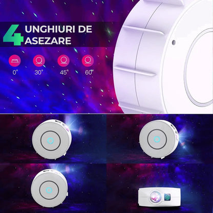 Lampa de veghe tip proiector stele cu aplicatie pe telefon