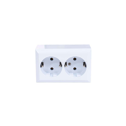 Priza dubla cu CP PT QUATRIC, 16A, 250V / QC-6-0311