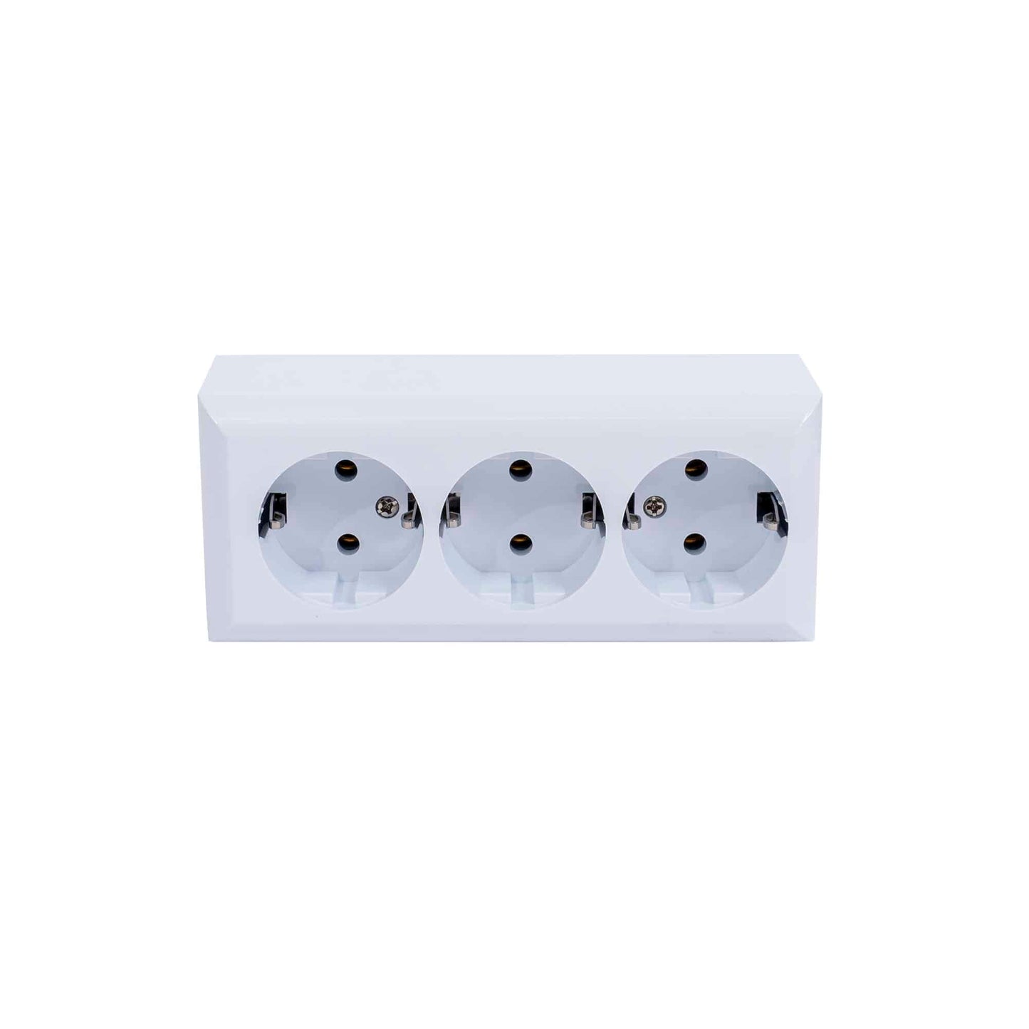 Priza tripla cu CP PT QUATRIC, 16A, 250V / QC-6-0312