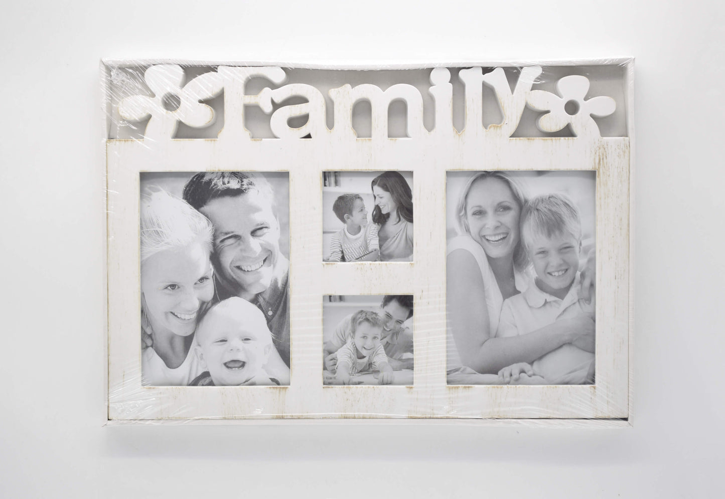 Rama foto colaj 4 poze, Vintage, DZY96, Alb