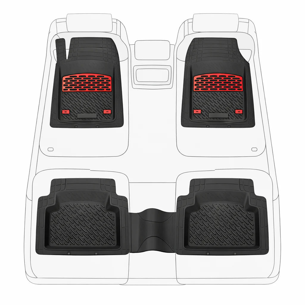 Covorase Auto TeamCar® Tip Tavita Compatibile Citroen C1 II (2014-2022) Red