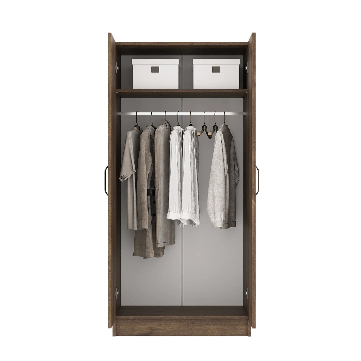 Dulap haaus Remi, 2 Usi, Stejar Bronz, 80 x 51 x 170 cm
