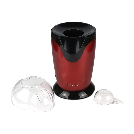 Aparat de facut popcorn Sokany RH-288, 1200W, tehnologie cu aer cald, timp de preparare max. 3 min, pahar dozator boabe, Rosu