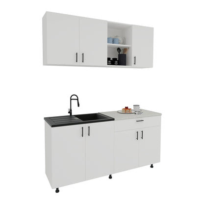 Bucatarie haaus Roma, Alb, L 160 cm