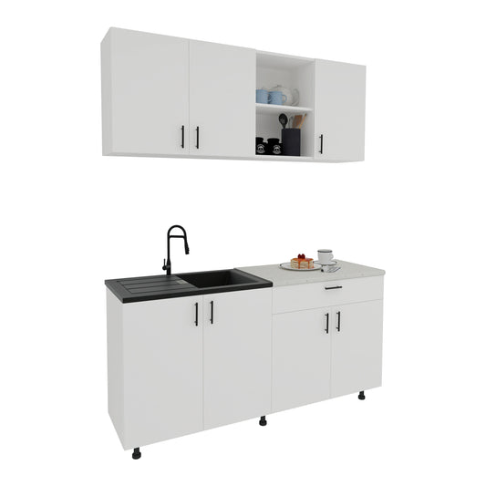 Bucatarie haaus Roma, Alb, L 160 cm