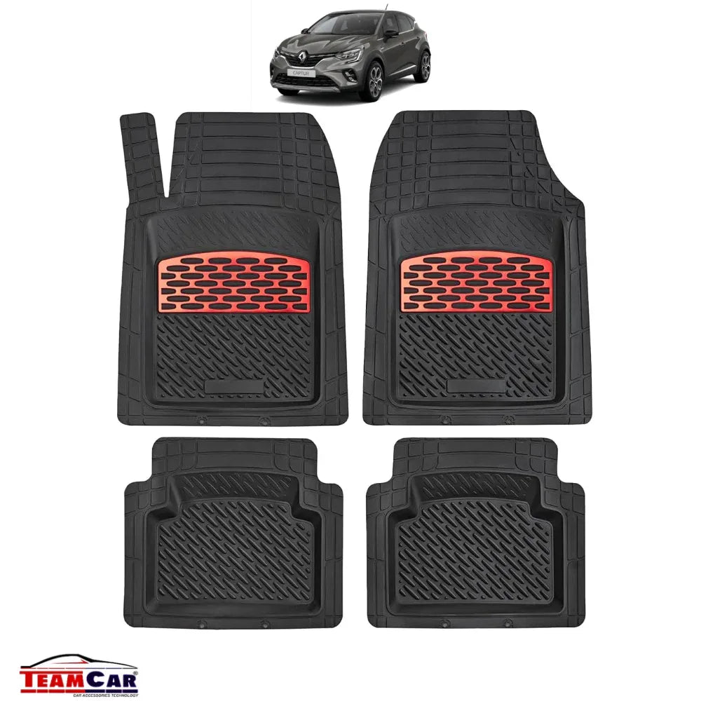 Covorașe Auto TeamCar® Tip Tăviță Compatibile Renault Captur II (2019+) - red - 221.ro