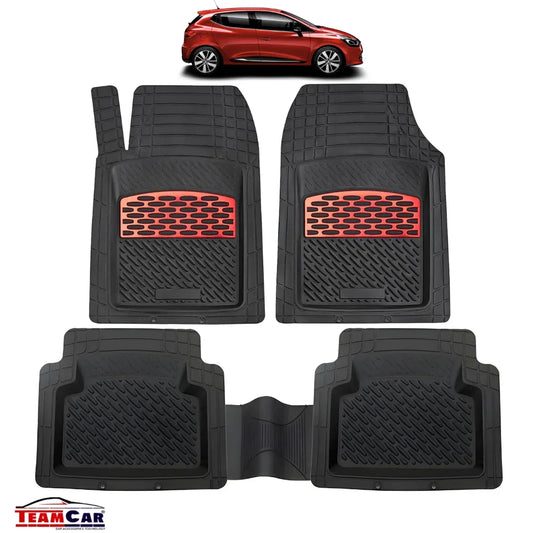 Renault Clio V Covorașe Auto TeamCar® Tip Tăviță Compatibile (2019+) - Hatchback Red - 221.ro