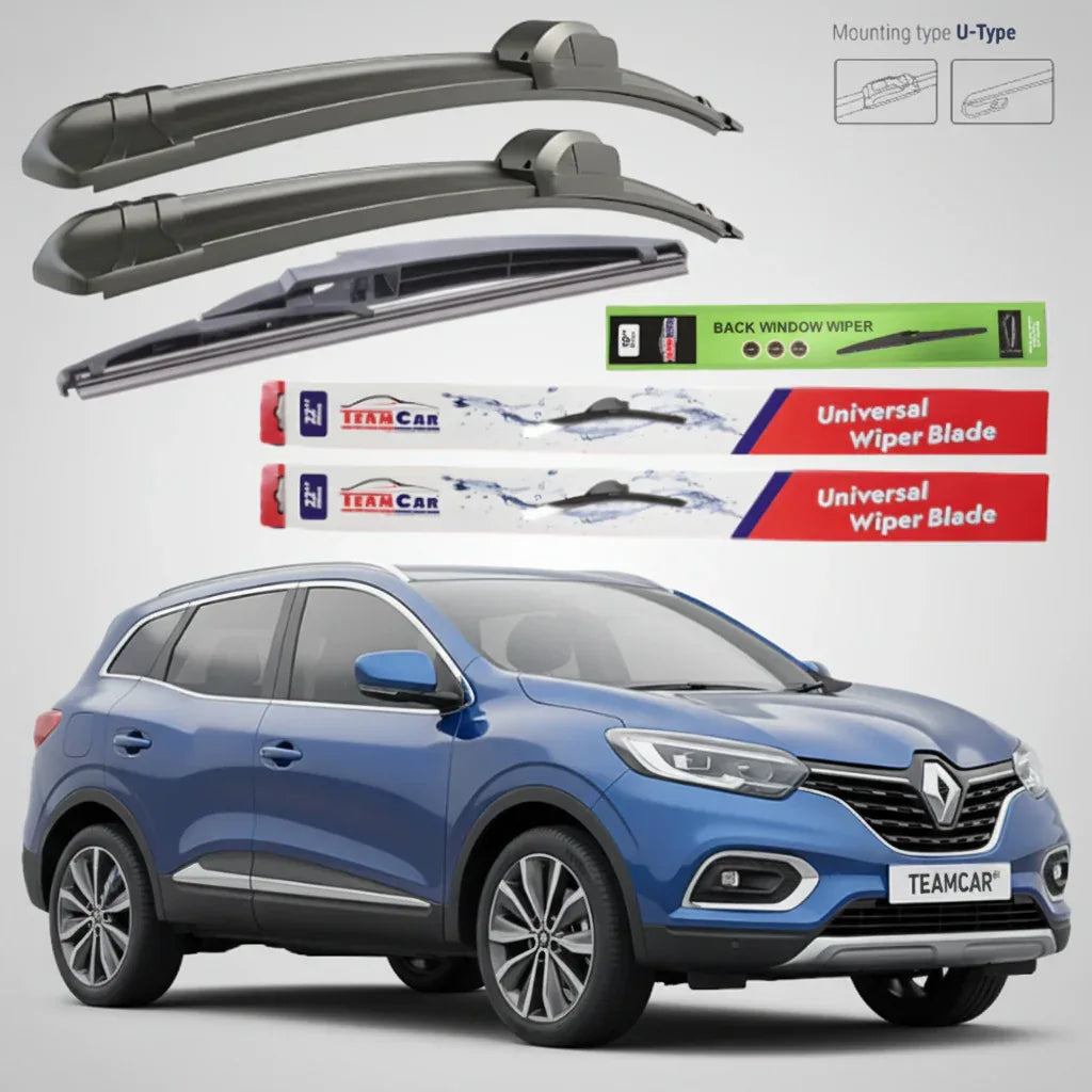Ștergătoare Renault Kadjar (2015–2017) TeamCar® – Set Complet | Flat