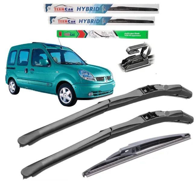 Ștergătoare Hybrid TeamCar® Renault Kangoo I 1997–2007 – Set Complet - 221.ro