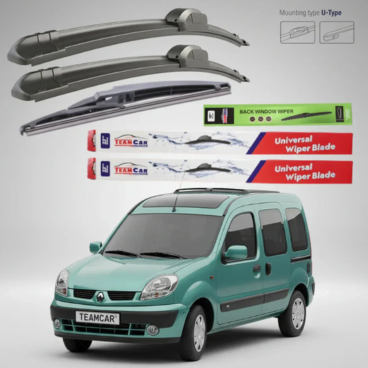 Ștergătoare Renault Kangoo I Facelift (2003–2008) TeamCar® – Set Complet | Flat