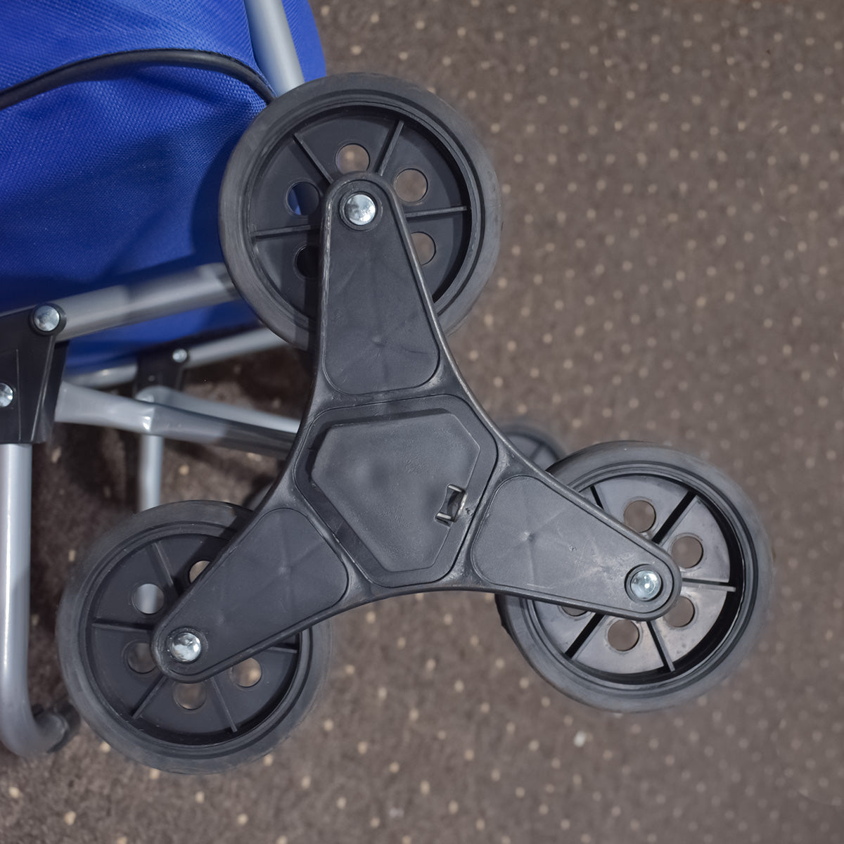 Carucior de piata pliabil, Naimeed D4943, 6 roti, 37 L, Albastru